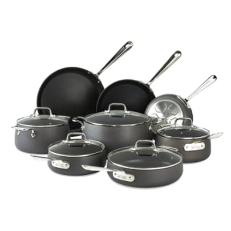 ALL-CLAD HA1 HARD ANODIZED NON-STICK 13PC INDUCTION COOKWARE SET