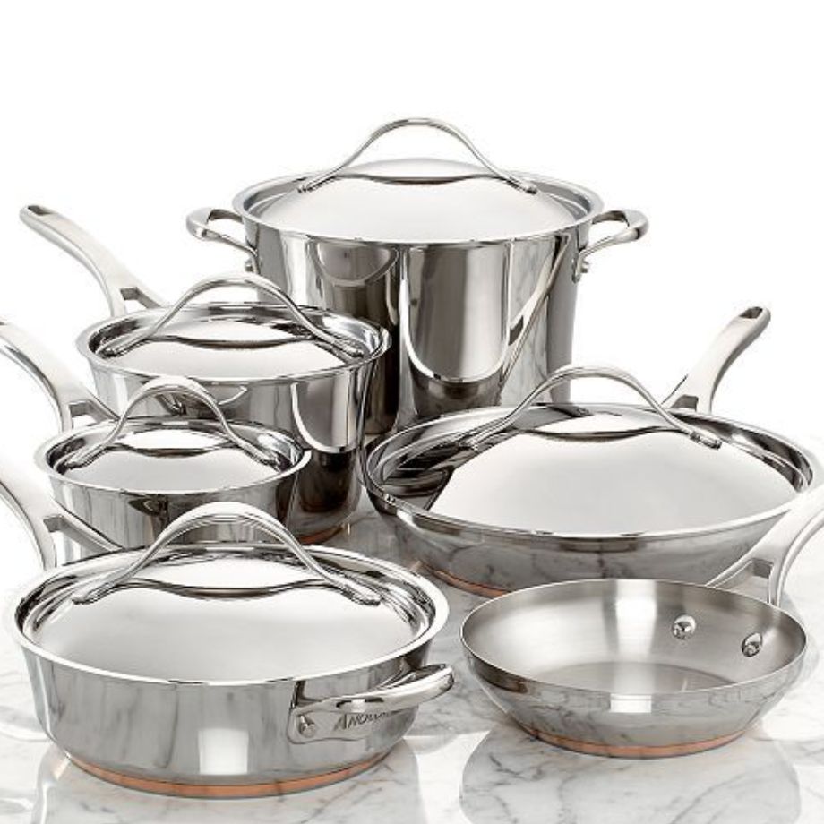 ANOLON NOUVELLE 10PC STAINLESS STEEL COOKWARE SET