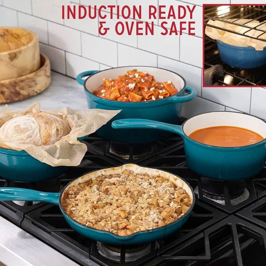 BASQUE ENAMEL 7PC CAST IRON COOKWARE-SET-2
