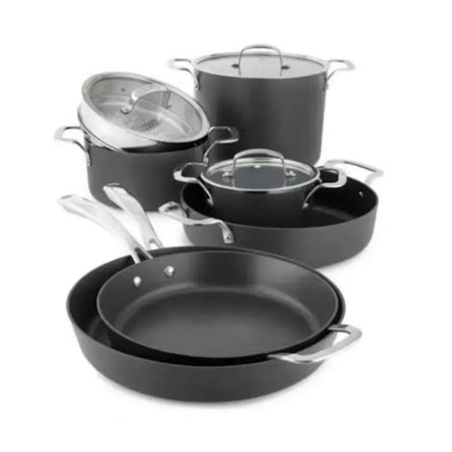 BELGIQUE STACKABLE 10PC ANODIZED COOKWARE SET
