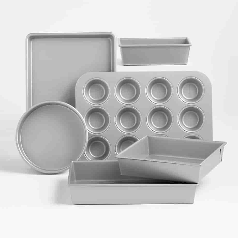 Augusta's Cookware Home 6-Piece Silver Non-Stick Bakeware Set