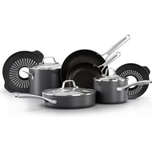 CALPHALON CLASSIC 10PC HARD ANODIZED NON BOIL COOKWARE SET-Augustacookware