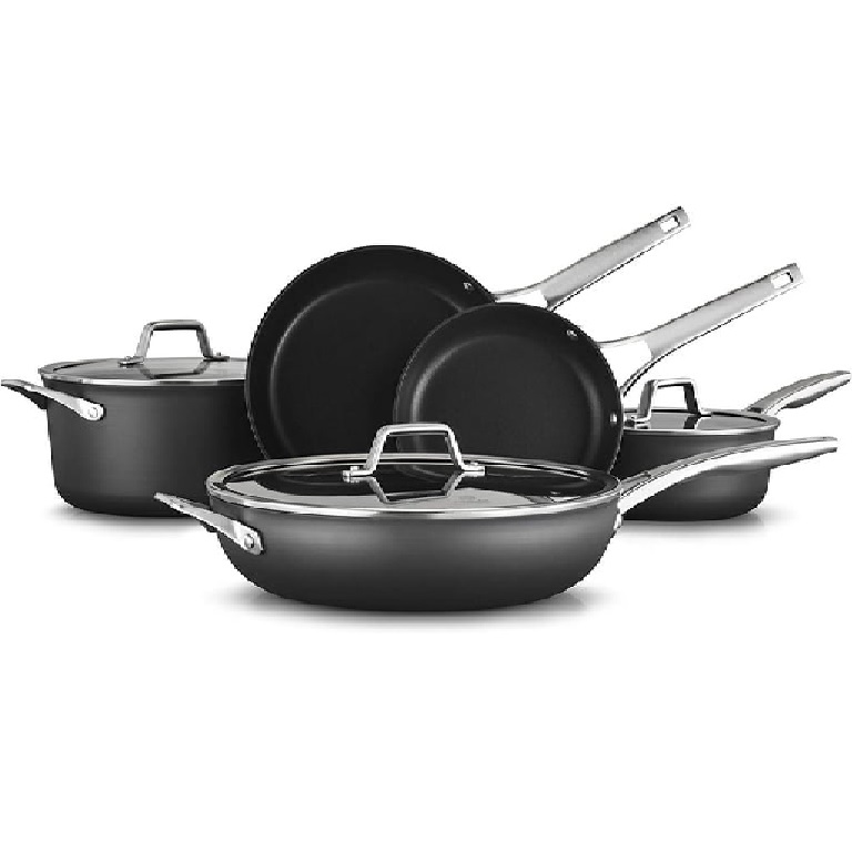 CALPHALON PREMIER HARD ANODIZED 8PC COOKWARE SET