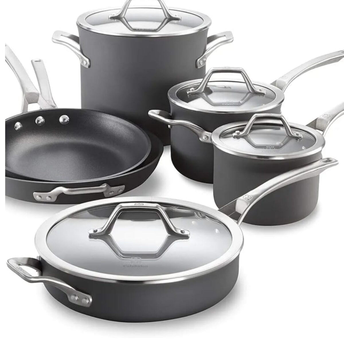 CALPHALON SIGNATURE 10PC HARD ANODIZED COOKWARE SET