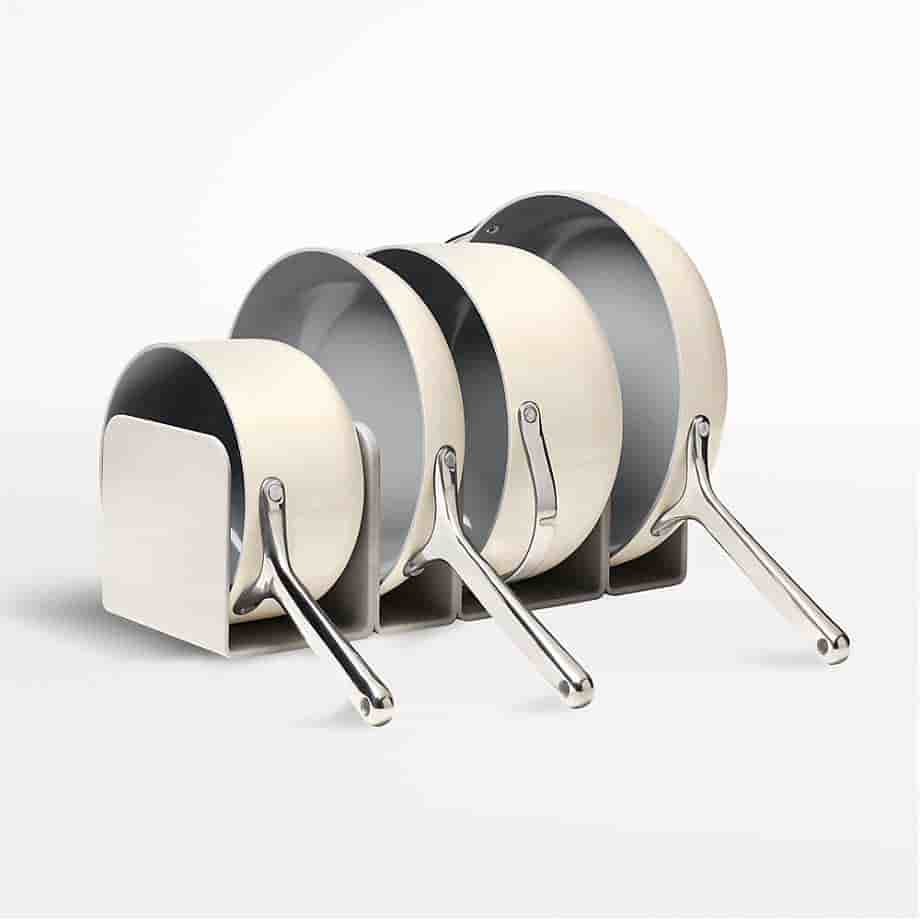 Augusta's Cookware Home 4-Piece Cream Ceramic Non-Stick Cookware Set