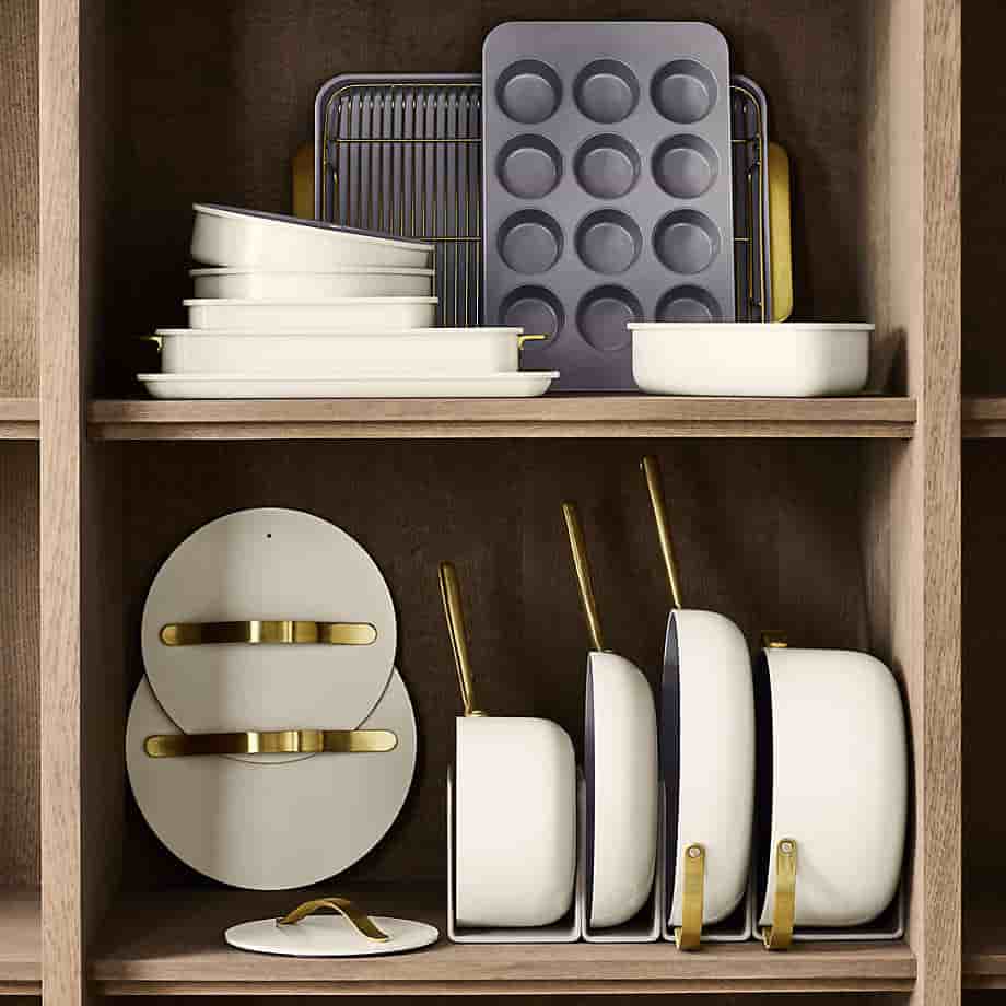 Augusta's Cookware Home Cream Full Kitchen Bakeweare & Cookware Set