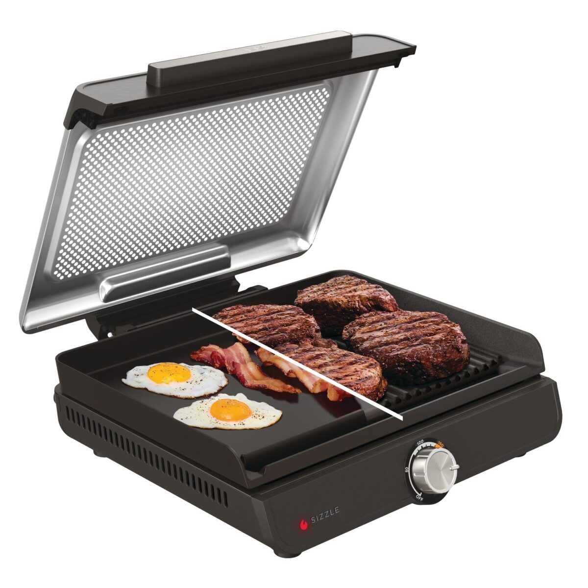 NINJA SIZZLE LOW SMOKE ELECTRIC INDOOR GRILL & FLAT PLATE