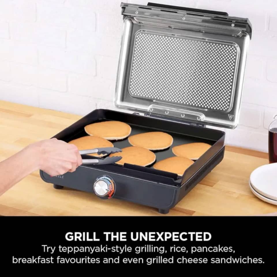 NINJA SIZZLE LOW SMOKE ELECTRIC INDOOR GRILL & FLAT PLATE