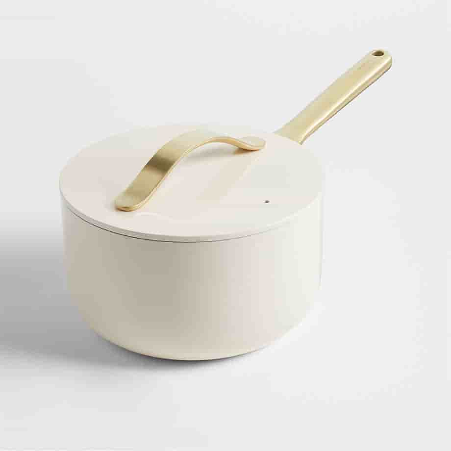 Augusta's Cookware Home Cream Supper Non-Stick Ceramic Sauce Pan