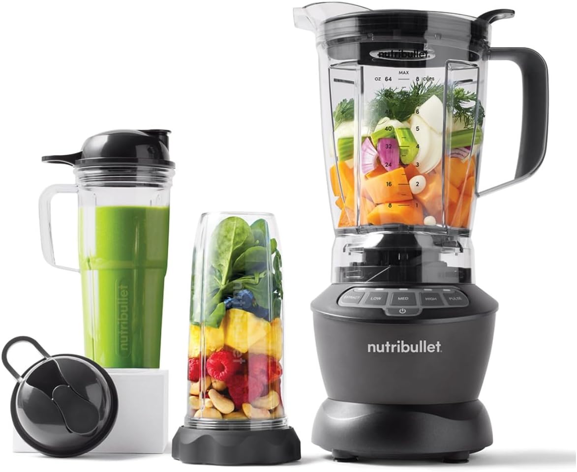 NUTRI BULLET HOT AND COLD BLENDER COMBO CHARCOAL GREY