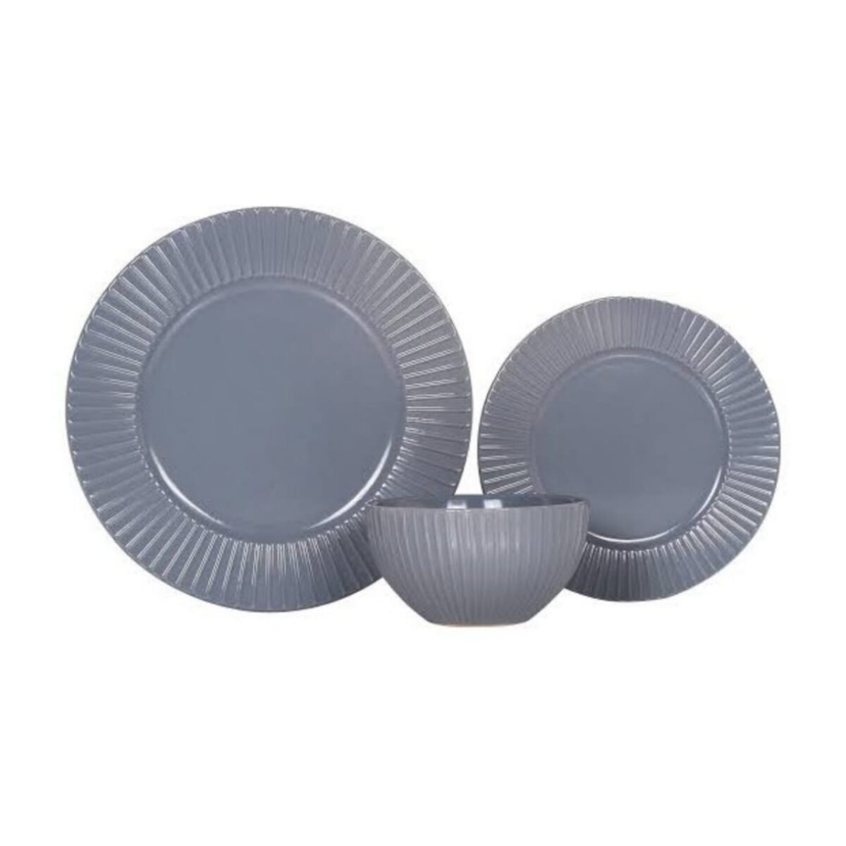 MIKASA ITALIAN COUNTRYSIDE GRAPHITE 12PC DINNERWARE SET