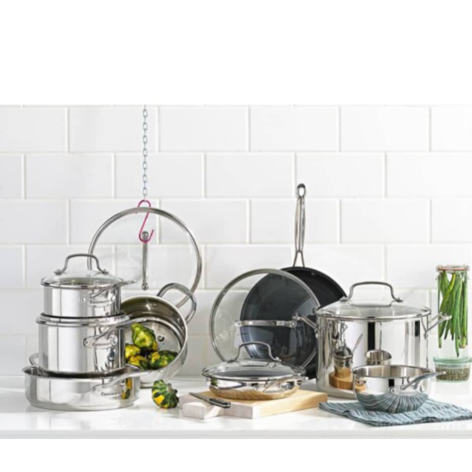 CUISINART CHEF'S CLASSIC STAINLESS STEEL 14PC COOKWARE SET