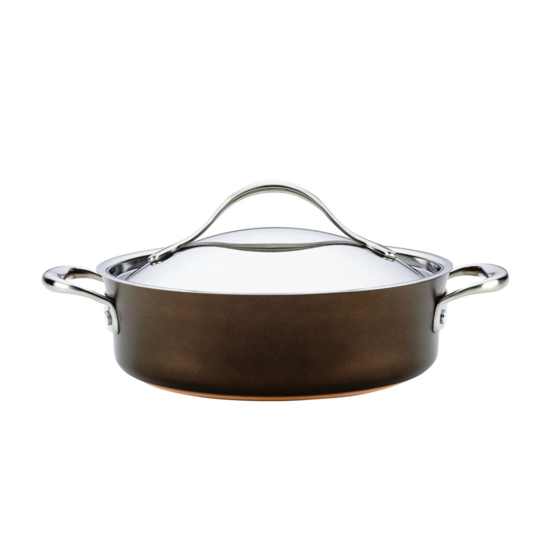 Anolon Nouvelle Copper Luxe 3QT Sauté Pan with Cover