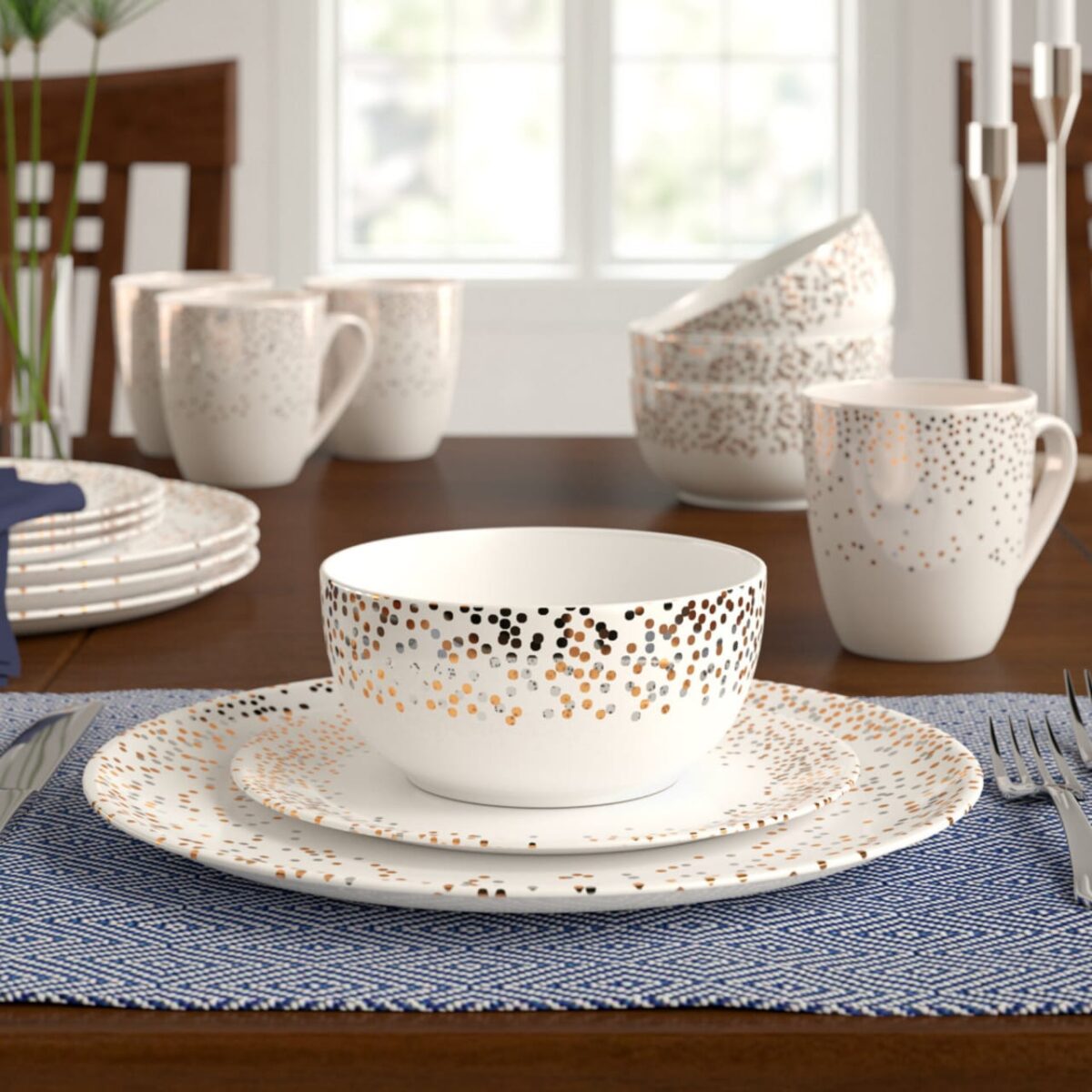 GODINGER ALORA GLAM 16PC DINNERWARE SET