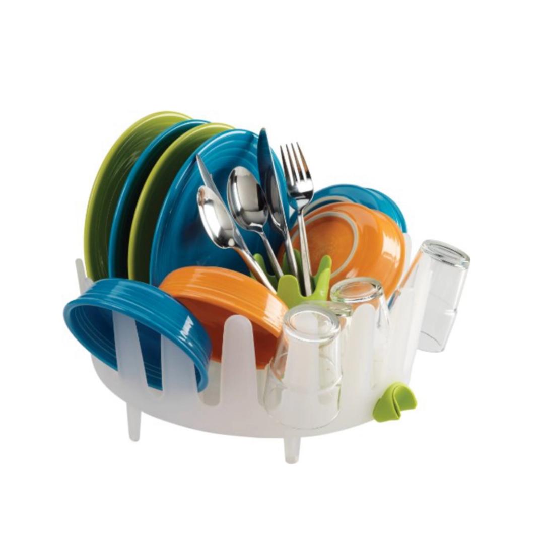 Chef 'N' Dish Garden Dish Rack in Dishwasher Safe in Arugula