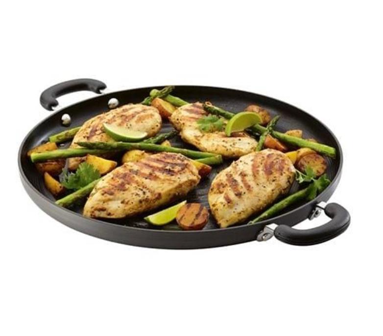 CIRCULON CLASSIC 14’’ HARD ANODIZED JUMBO ROUND GRILL PAN
