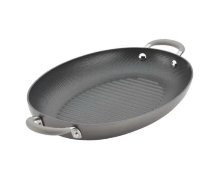 CIRCULON ELEMENTUM HARD ANODIZED 15-INCH OVAL GRILL PAN