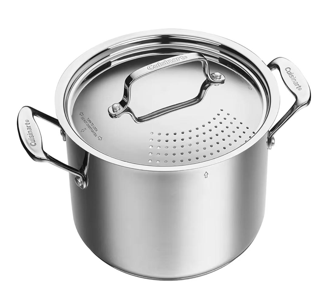 Cuisinart Chef's-Classic 6 Qt. Stainless Steel Pasta Pot With Straining Cover