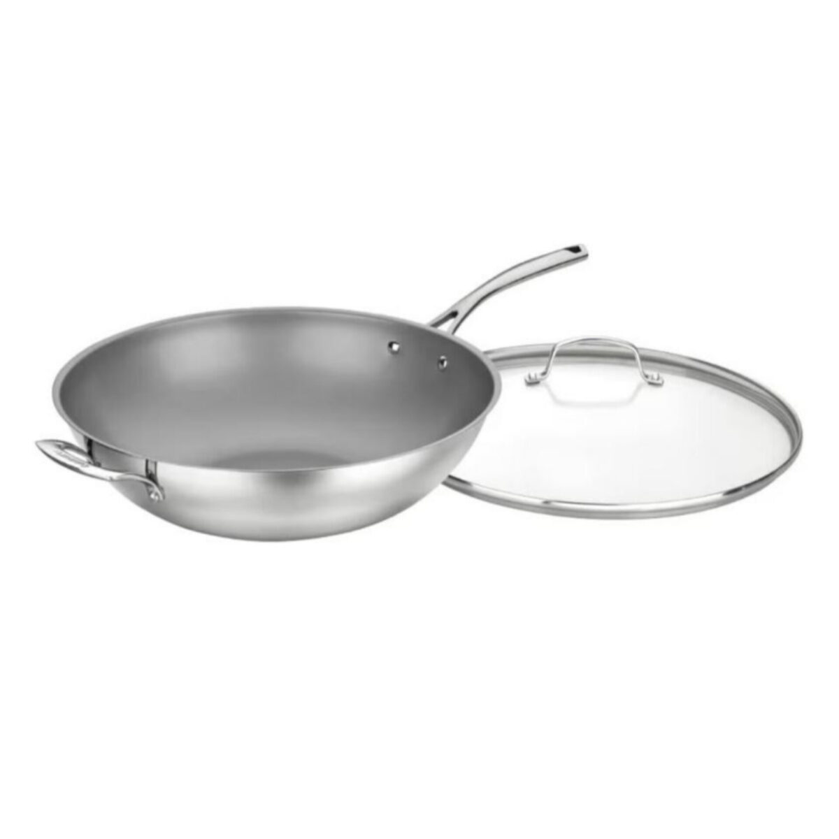CUISINART FOREVER STAINLESS 14’’ NON-STICK STIR FRY PAN & LID