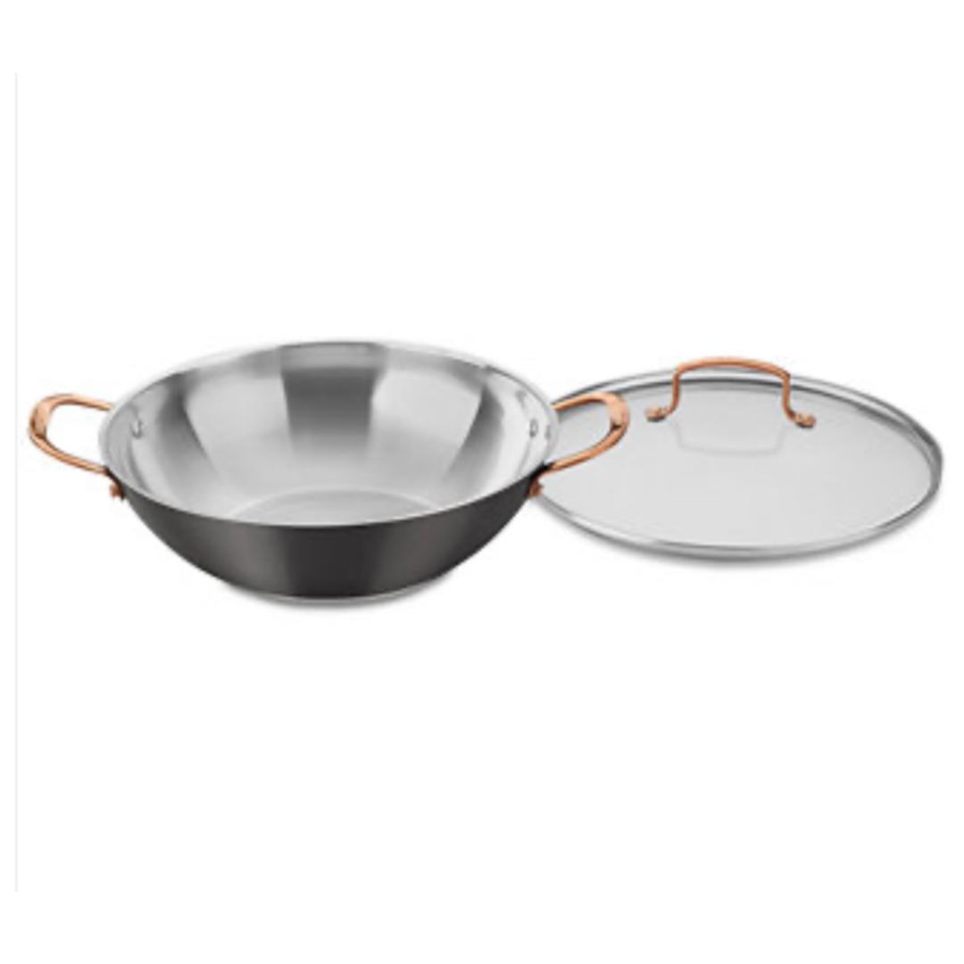 Cuisinart Onyx Black and Rose Gold 12” Everyday Pan with Lid