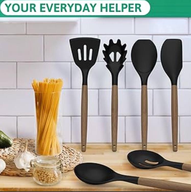 DEEDRO 7PC Silicone Kitchen Utensil Set