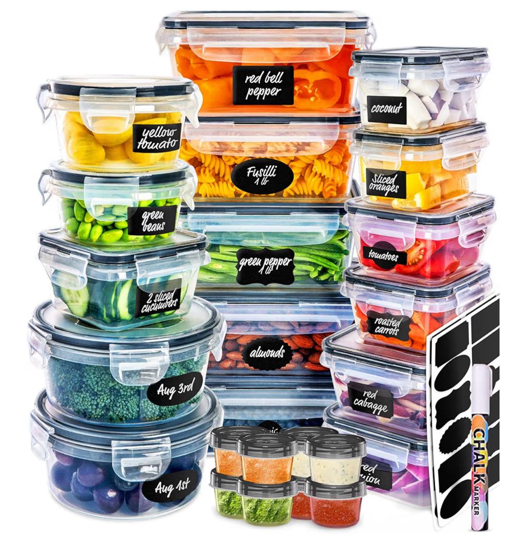 Fullstar 50 pcs  Food Storage Containers and Meal Prep Container with Lids Set