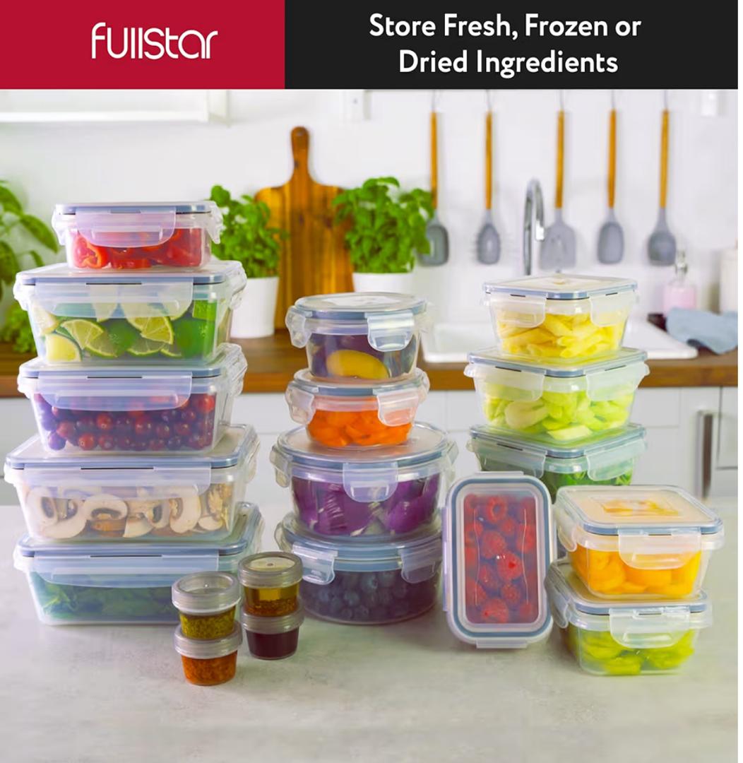 Fullstar 50 pcs  Food Storage Containers and Meal Prep Container with Lids Set