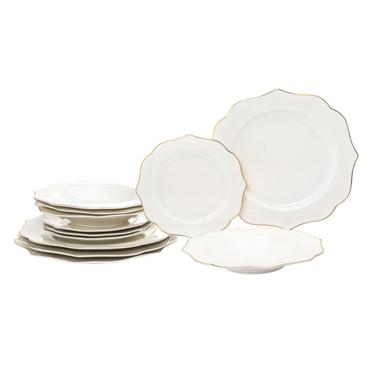 GODINGER ARENDALE BONE 12PC DINNERWARE SET