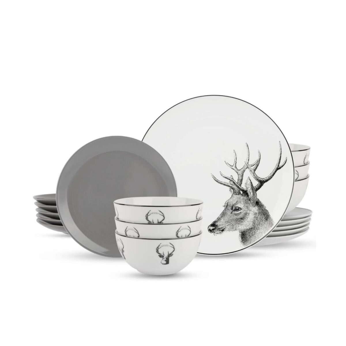 HF HOFTEN 18PC DINNERWARE SET FOR 6
