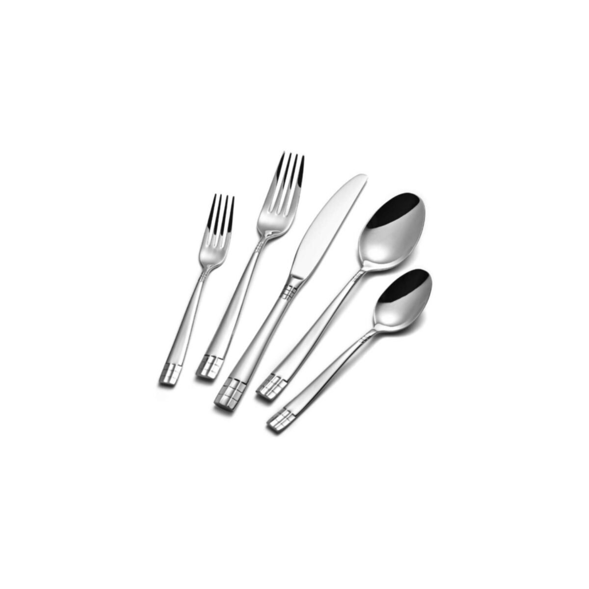 KINGSTONE 20PCS LUXURY 18/10 STAINLESS STEEL FLATWARE SET BIG