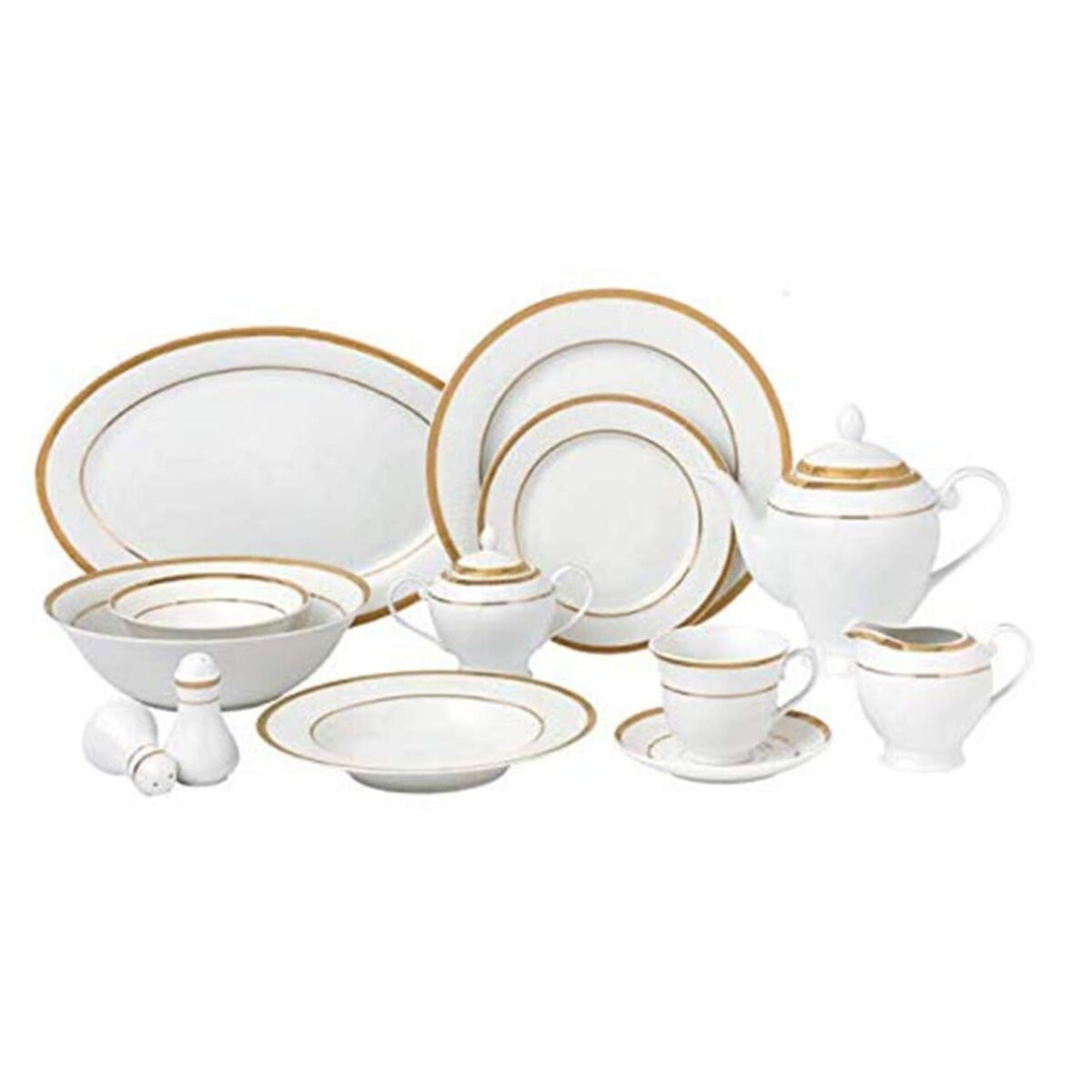 LORENZO JOSEPHINE 57PC DINNERWARE SET SERVE FOR 8