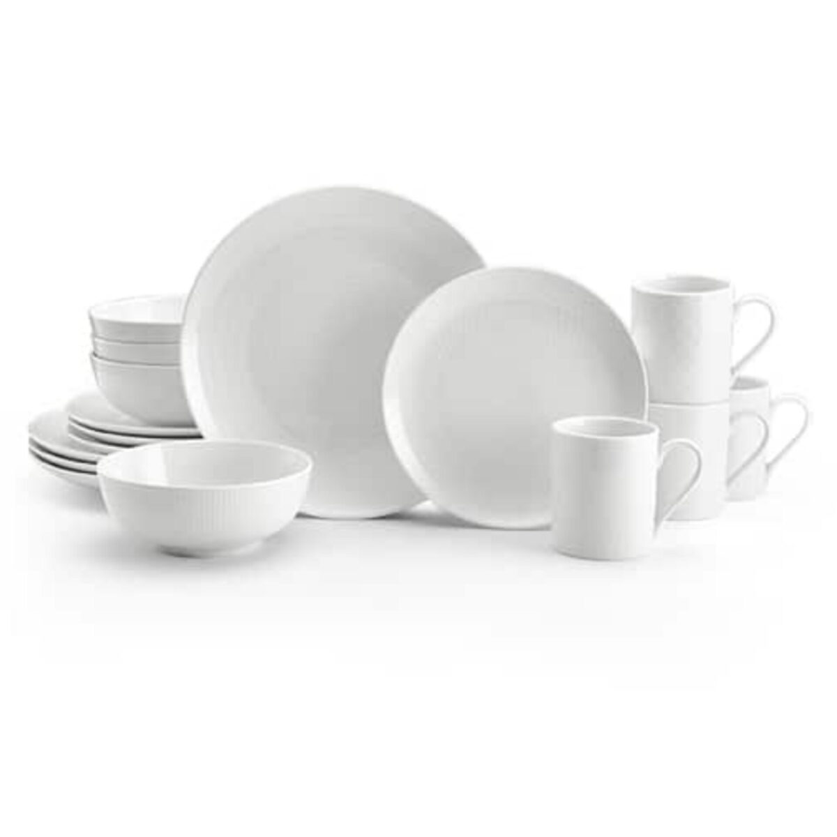 MIKASA CHEERS WHITE 16PC DINNERWARE SET