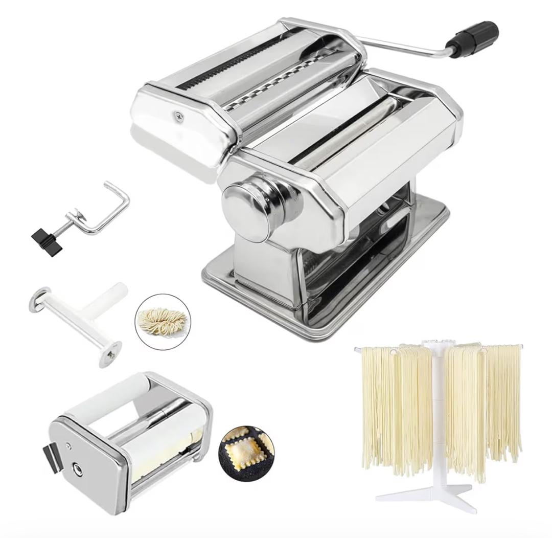 MZTOGR Pasta Maker Machine with 9 Adjustable Settings