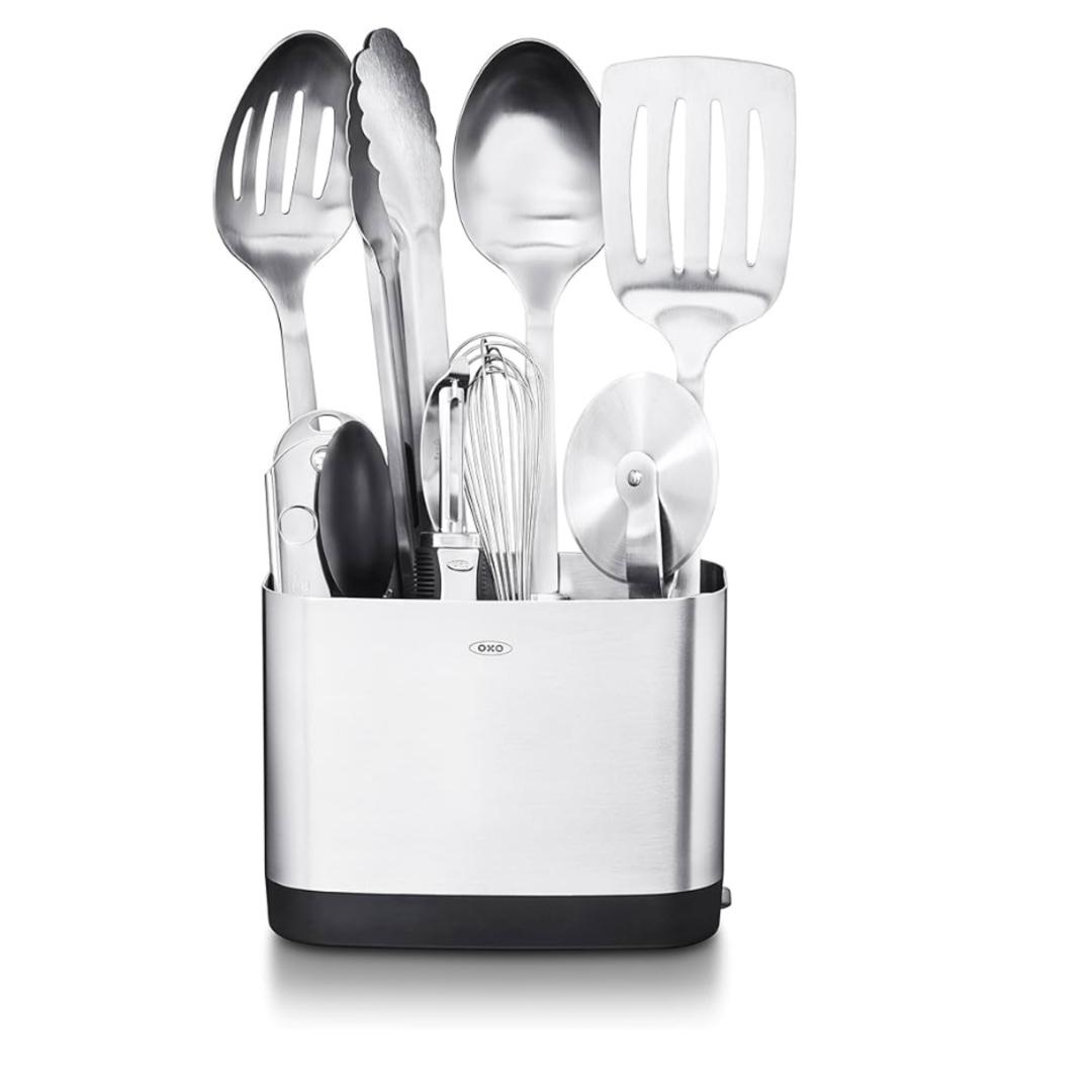 OXO Steel 9-Piece Stainless Steel Kitchen Tools Set