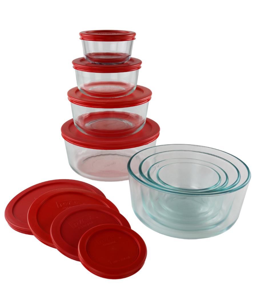 Pyrex Simply Store (8‑Pack) Glass Food Storage Containers Set