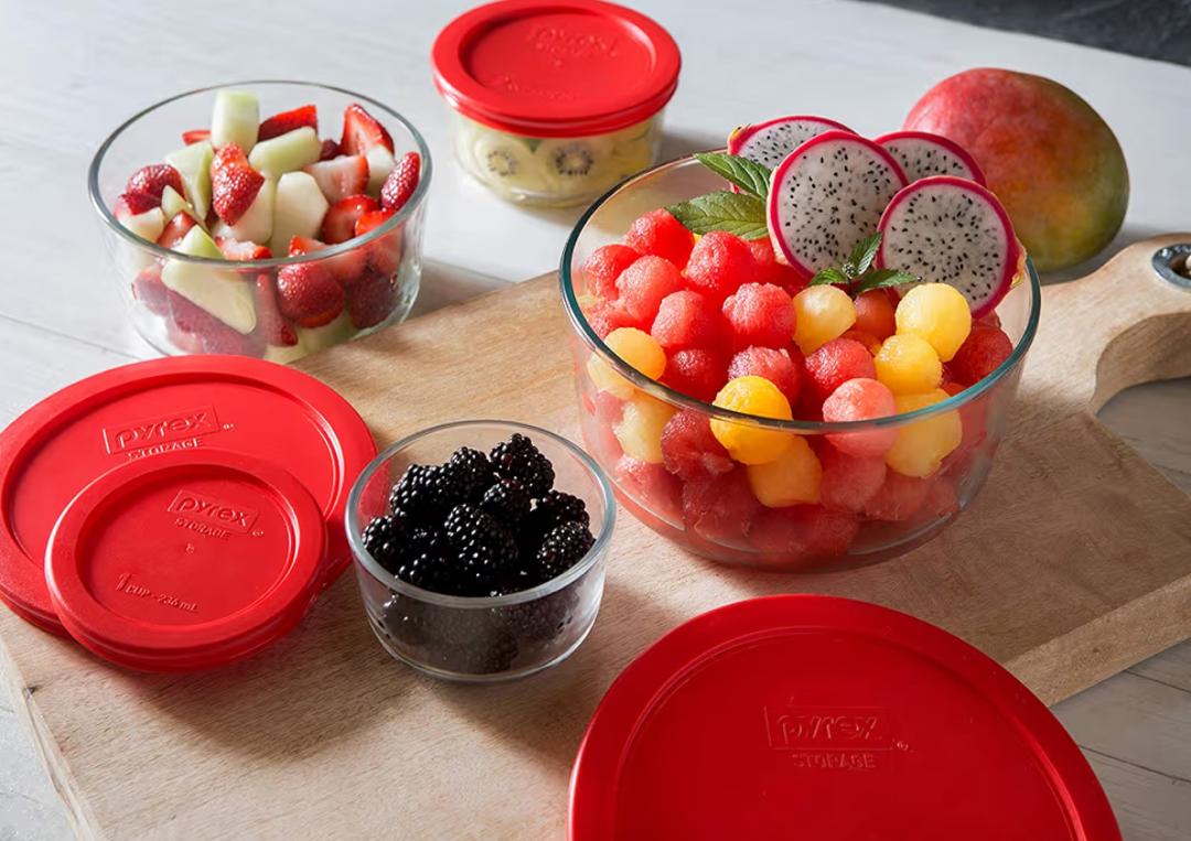 Pyrex Simply Store (8‑Pack) Glass Food Storage Containers Set