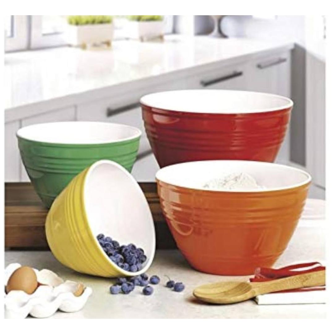 Pandex 4‑Piece Melamine Mixing Bowl Set with Lids