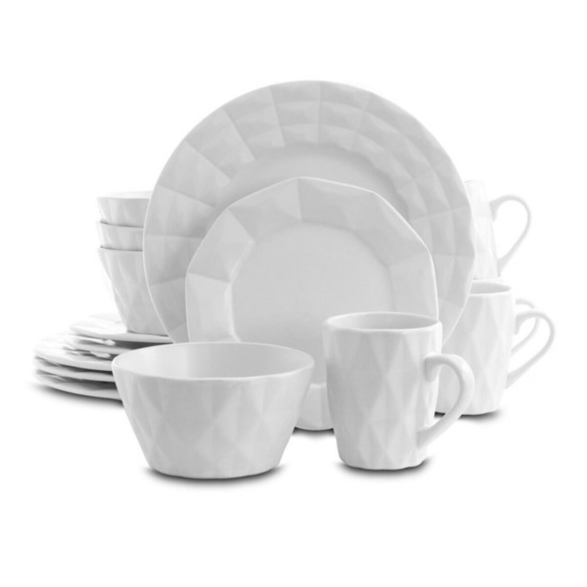 ELEMA RETRO CHIC 16PC GLAZED DINNERWARE SET