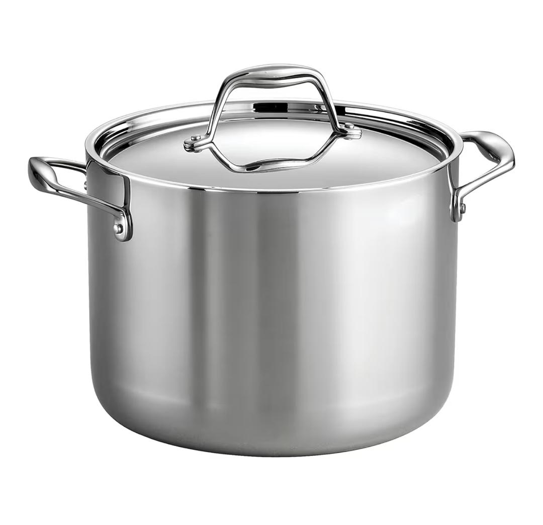 Tramontina Signature Tri-Ply Clad Stainless Steel 8-Quart Stock Pot with Lid