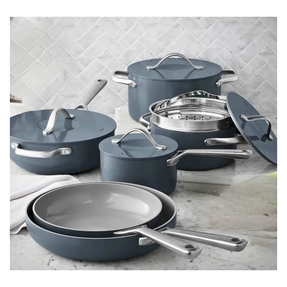 MEMBER MARK 11PC MODERN CERAMIC COOKWARE SET