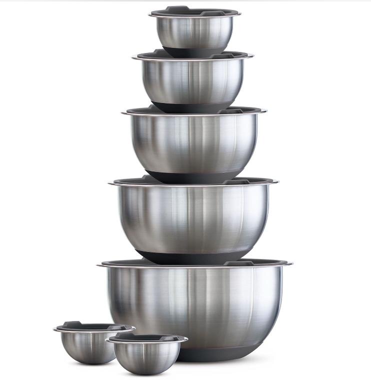 Tramontina 14-piece Stainless Steel Mixing Bowl Set with Lids