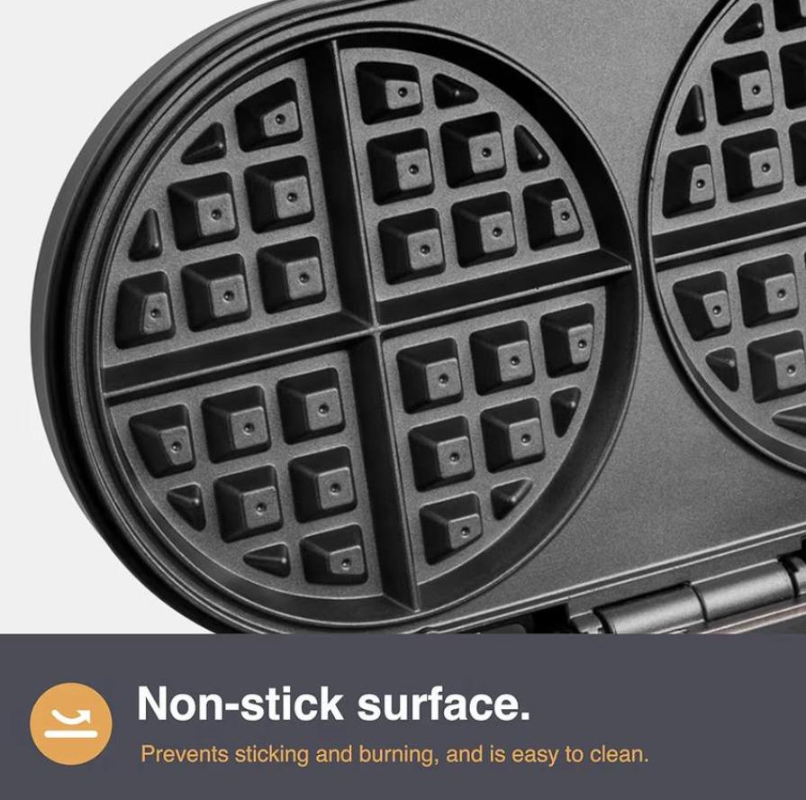 VonShef Double Waffle Maker 2