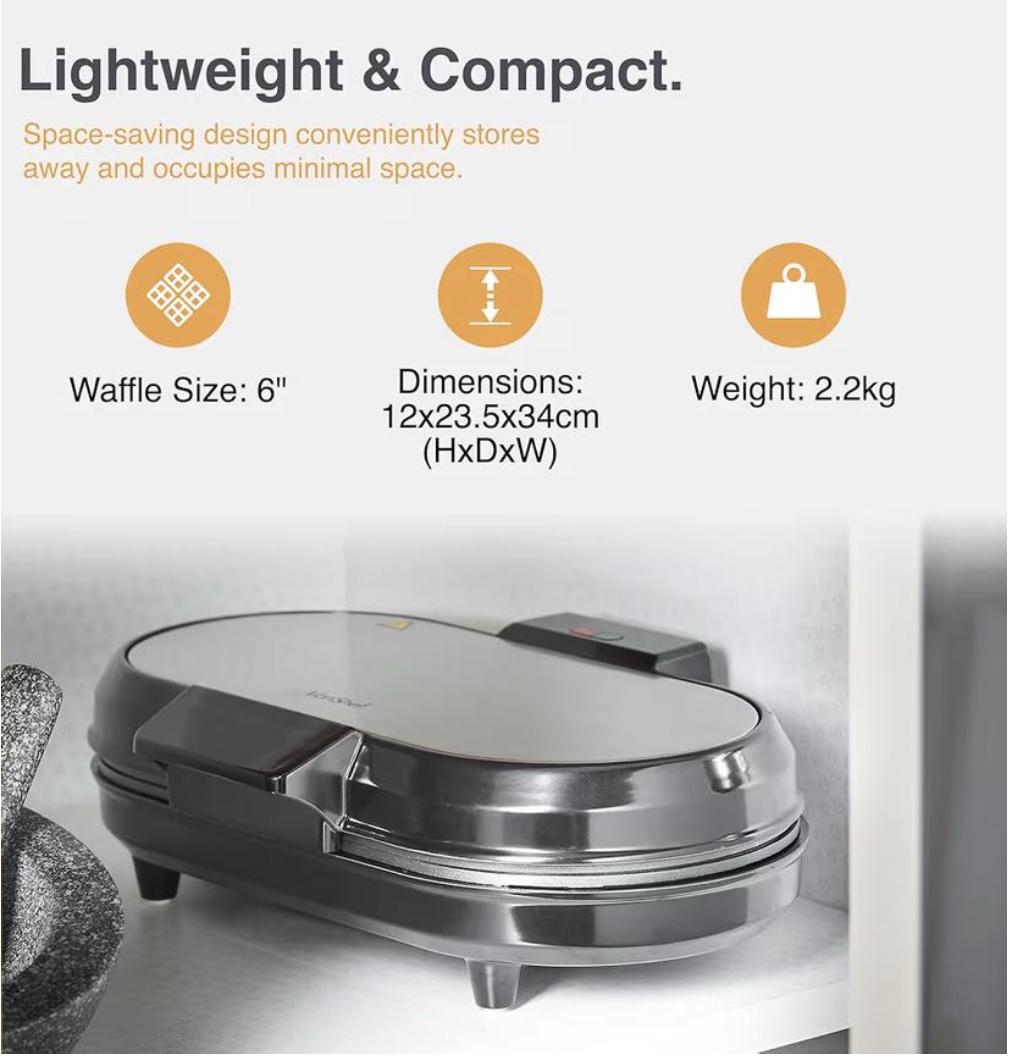 VonShef Double Waffle Maker 3