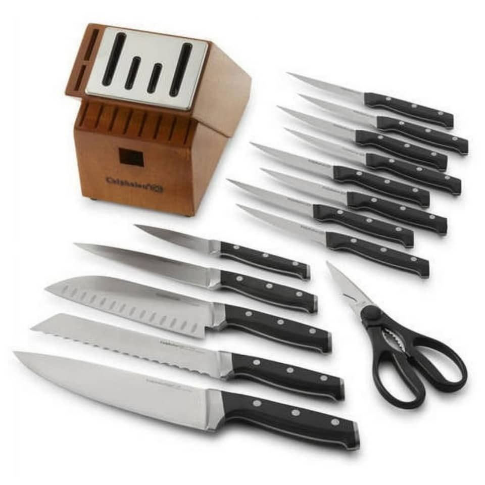 CALPHALON 15PC KITCHEN KNIFE WITH SELF-SHARPENING BLOCK