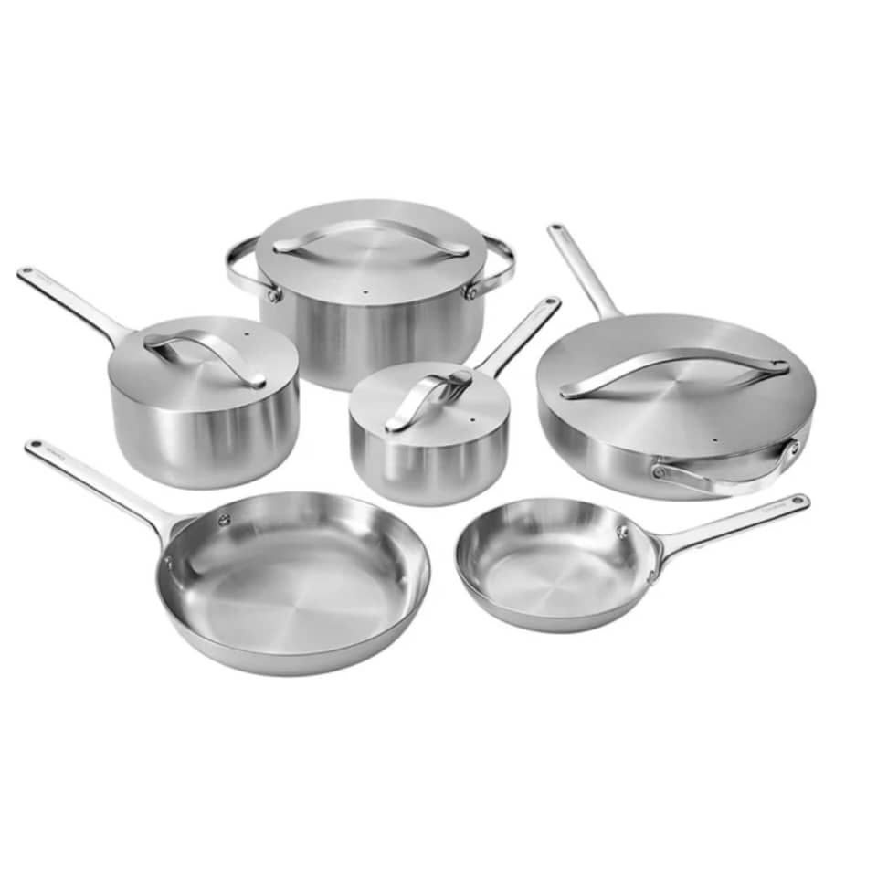 CARAWAY 5-PLY CLAD STAINLESS STEEL 16PCS COOKWARE SET