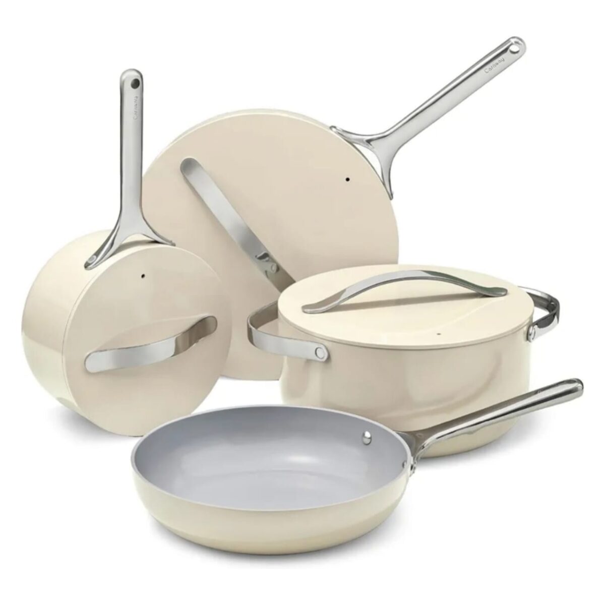 CARAWAY 11PCS CERAMIC NONSTICK COOKWARE CREAM