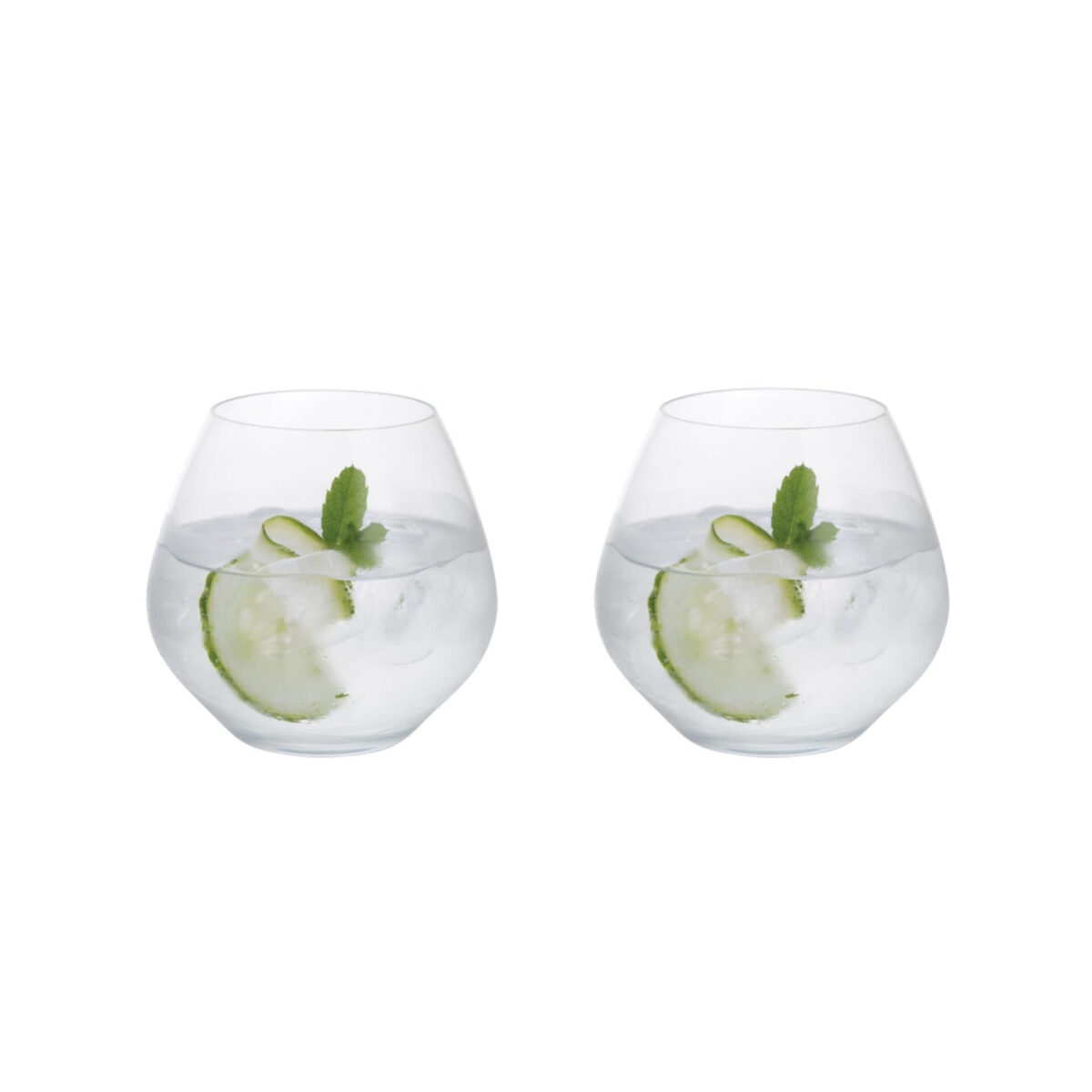 DARTINGTON CRYTAL STEMLESS GIN COPAS
