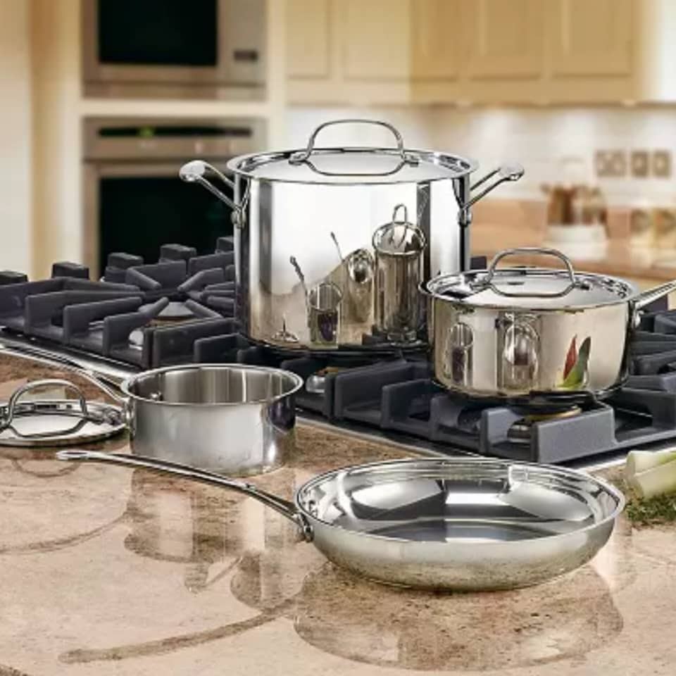 CUISINART CHEF'S CLASSIC 7PC STAINLESS STEEL COOKWARE SET