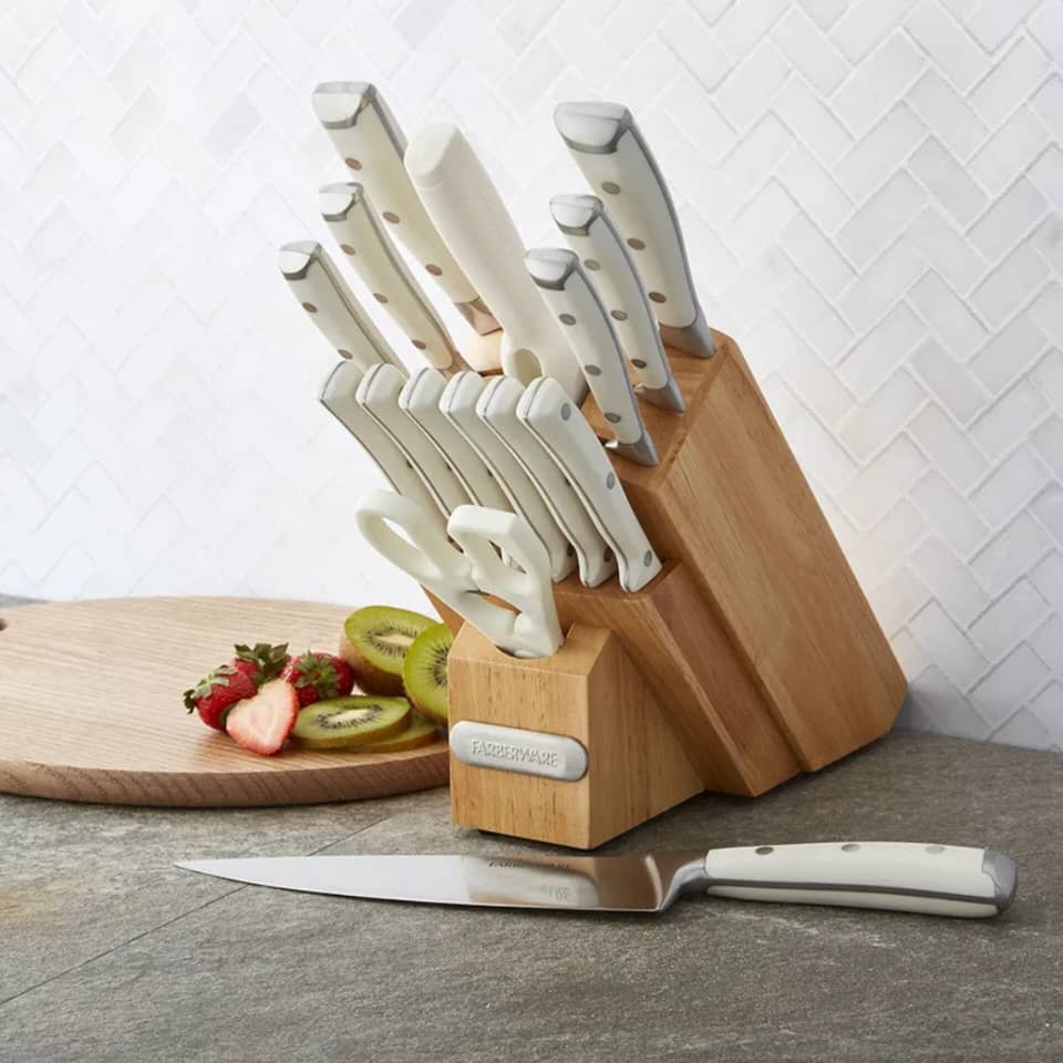 FERBERWARE PROFESSIONAL 15PC FORGED TRIPLE RIVETED KNIFE BLOCK SET