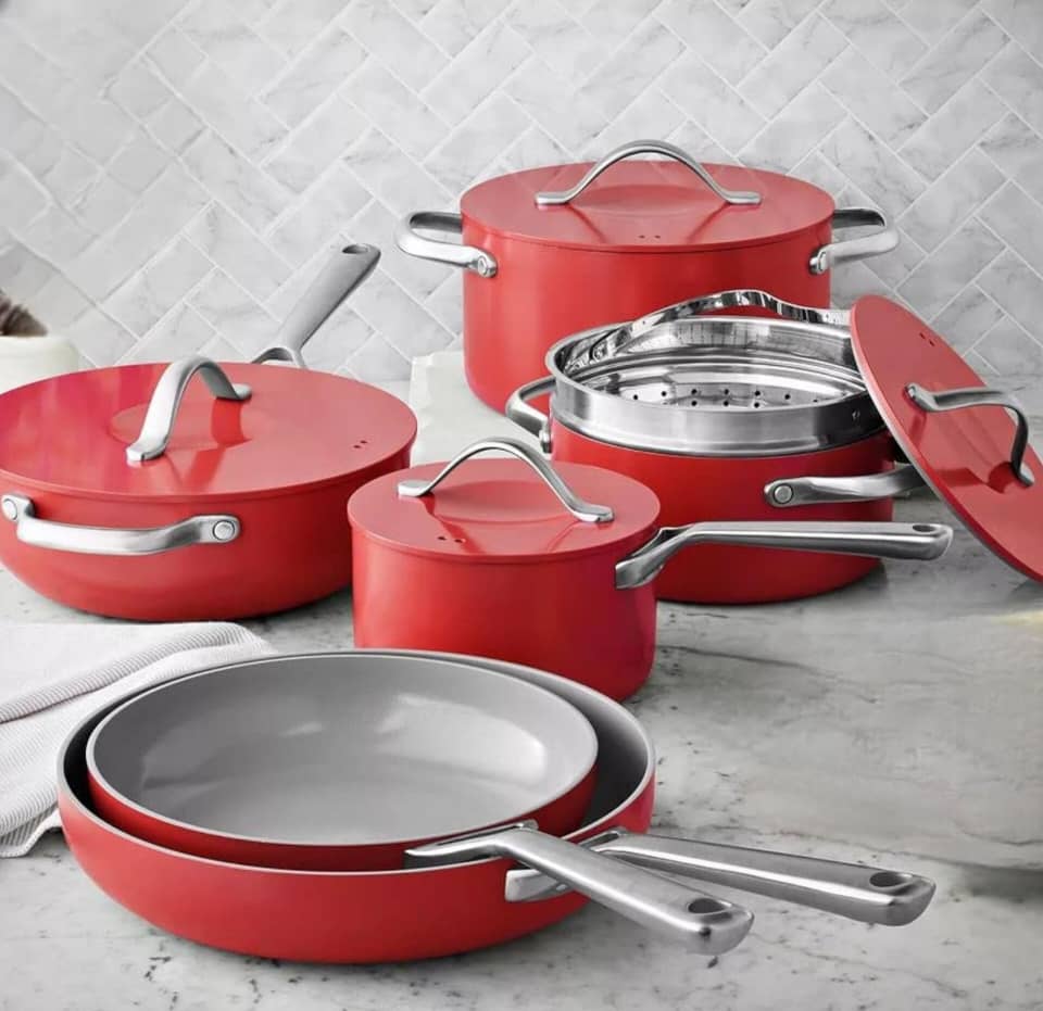 MEMBER MARK 11PC MODERN CERAMIC COOKWARE SET
